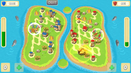 Two players can do battle on the same screen in a 2 player local game.